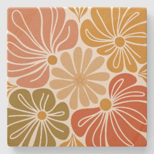 Posavasos De Piedra Crea tus propias flores retro geniales de Gerbera