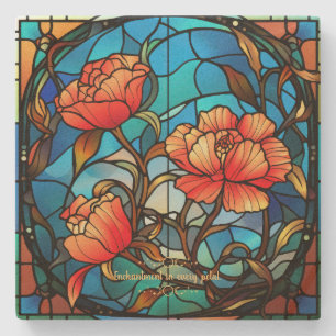 Posavasos De Piedra Crea tus propias tulipas de loro de primavera de v