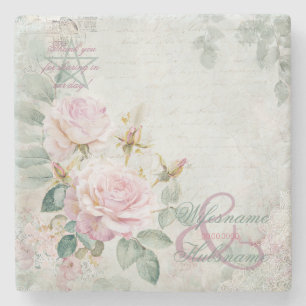 Posavasos De Piedra Crea tus Propios Favores de Handfasting con Rosas