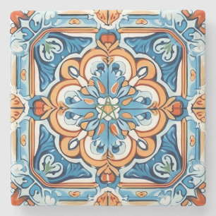 Posavasos De Piedra Crea tus Propios Flores Pintados de Colores Falsos