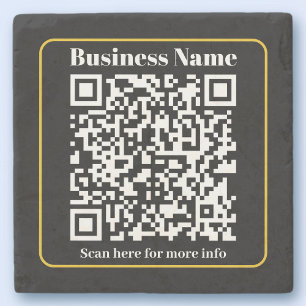 Posavasos De Piedra Crea un código QR empresarial escaneable al instan