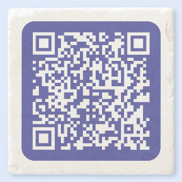 Posavasos De Piedra Crea un código QR escaneable | Editable Azul Oscur