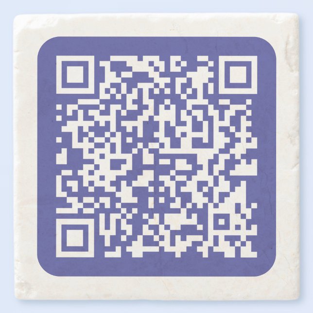 Posavasos De Piedra Crea un código QR escaneable | Editable Azul Oscur (Subido por el creador)