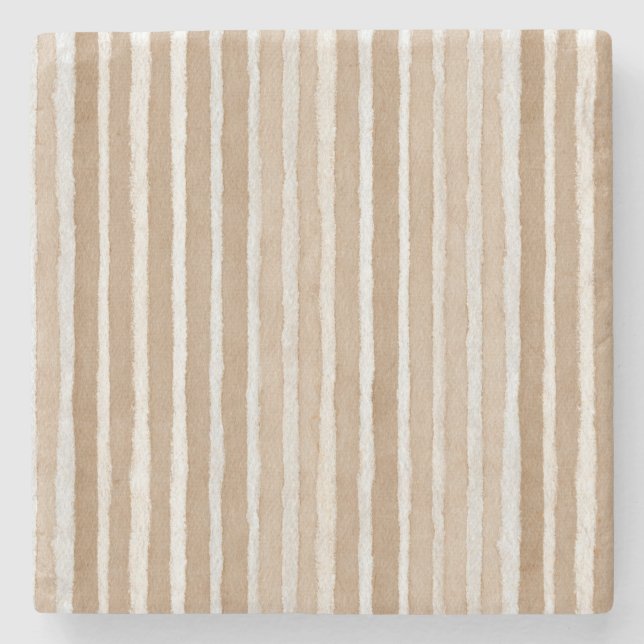 Posavasos De Piedra Cream & Brown Hearts Valentine's Day (Anverso)