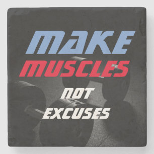 Posavasos De Piedra Crear músculos Construcción de cuerpos Fitness Mot