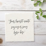Posavasos De Piedra Crear su propia caligrafía de cotización<br><div class="desc">Cree su propia montaña de comillas personalizados. Presenta una tipografía caligráfica minimalista.</div>