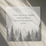 Posavasos De Piedra Crear su propia cotización<br><div class="desc">Cree su propia montaña de comillas personalizados. Presenta una tipografía de máquina de escribir y un paisaje natural de bosque de niebla en color blanco y negro</div>