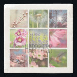 Posavasos De Piedra Crear su propia felicidad de Collage de fotos<br><div class="desc">Crea tu propia felicidad de Collage de fotos o tu texto con tus imágenes cuadradas (recorté la mía a 1000 por 1000)</div>