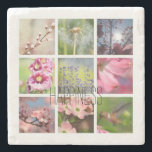 Posavasos De Piedra Crear su propia felicidad de Collage de fotos<br><div class="desc">Crea tu propia felicidad de Collage de fotos o tu texto con tus imágenes cuadradas (recorté la mía a 1000 por 1000)</div>