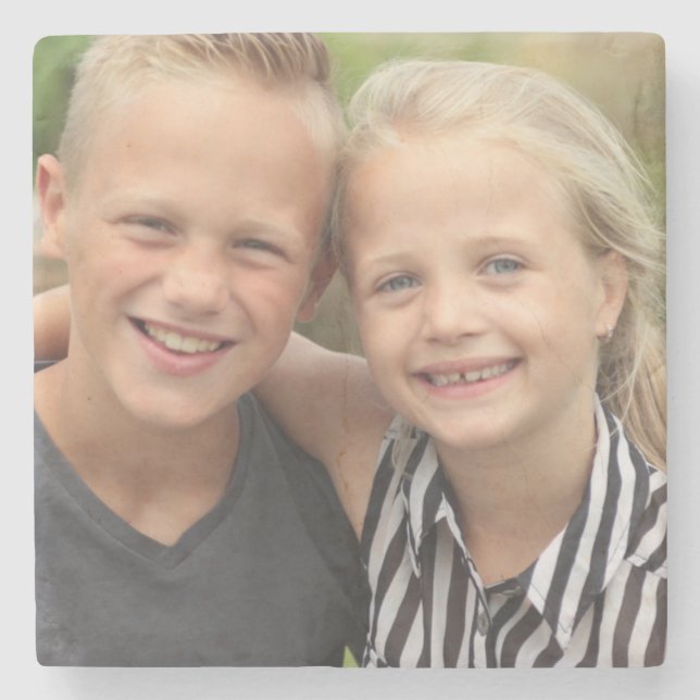 Posavasos De Piedra Crear su propia foto (Anverso)