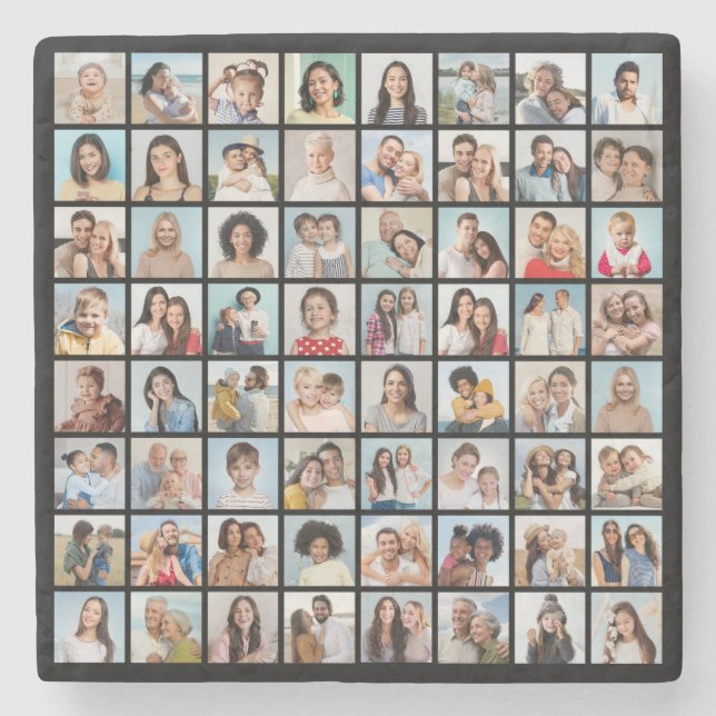 Posavasos De Piedra Crear su propio Collage de fotos 64 (Anverso)