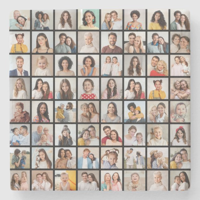 Posavasos De Piedra Crear su propio Collage de fotos 64 (Anverso)