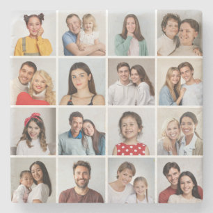Posavasos De Piedra Crear su propio Collage de fotos de 16