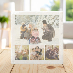 Posavasos De Piedra Crear su propio Collage de fotos de 4