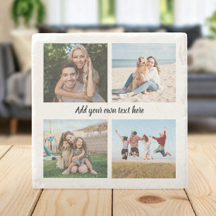 Posavasos De Piedra Crear su propio Collage de fotos de 4