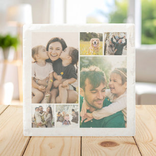 Posavasos De Piedra Crear su propio Collage de fotos de 6