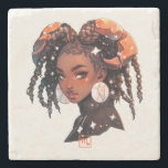 Posavasos De Piedra Create Your Own African American Woman Scorpio<br><div class="desc">This coaster features enchanting artwork that you can customize by personalizing them to decorate your home & ritual space or for every day use. Perfect for adding a personal touch to any handfasting, wedding, or special occasion, they also make terrific gifts for friends, family & your sister witches. Inspired by...</div>