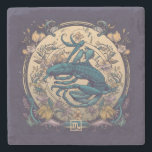 Posavasos De Piedra Create Your Own Art Nouveau Scorpio<br><div class="desc">This coaster features enchanting artwork that you can customize by personalizing them to decorate your home & ritual space or for every day use. Perfect for adding a personal touch to any handfasting, wedding, or special occasion, they also make terrific gifts for friends, family & your sister witches. Inspired by...</div>