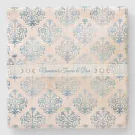 Posavasos De Piedra Create Your Own Blue Tea Stained Damask