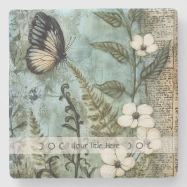 Posavasos De Piedra Create Your Own Butterfly & Wildflowers Botanical