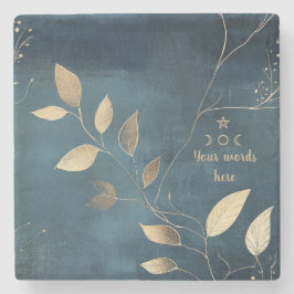 Posavasos De Piedra Create Your Own Elegant Blue & Gold Minimilist