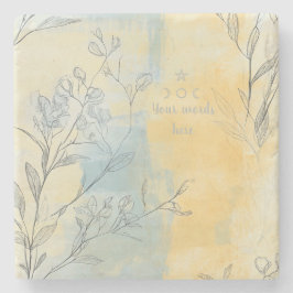 Posavasos De Piedra Create Your Own Misty Sunshine Floral Minimilist