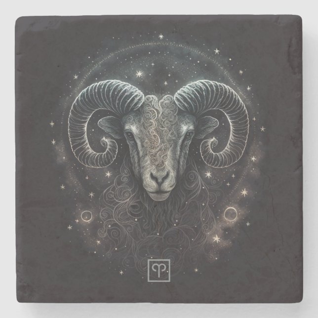 Posavasos De Piedra Create Your Own Mystical Aries (Anverso)