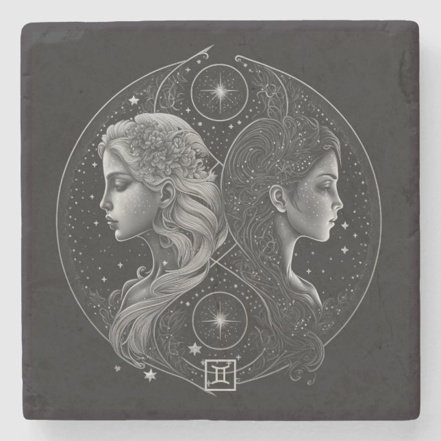 Posavasos De Piedra Create Your Own Mystical Gemini (Anverso)