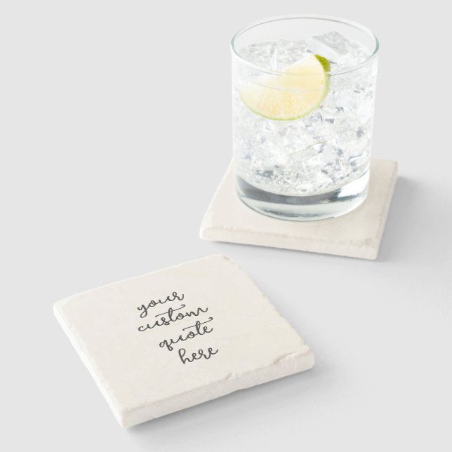 Posavasos De Piedra Create Your Own Quote Stone Coaster (Lateral)