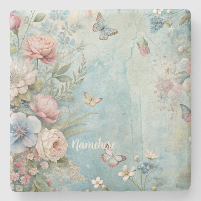 Posavasos De Piedra Create Your Own Shabby Chic Butterfly Bouquet (Anverso)