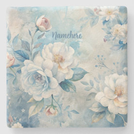 Posavasos De Piedra Create Your Own Shabby Chic Misty White Roses