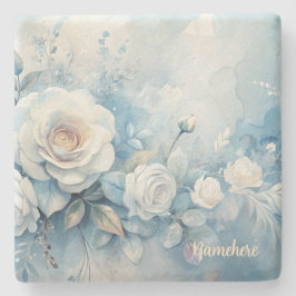 Posavasos De Piedra Create Your Own Shabby Chic Misty White Roses