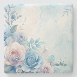 Posavasos De Piedra Create Your Own Shabby Chic Pink Blue Purple Roses