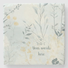 Posavasos De Piedra Create Your Own Soft Golden Flowers Minimalist