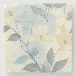 Posavasos De Piedra Create Your Own Soft Yellow Flowers Minimalist