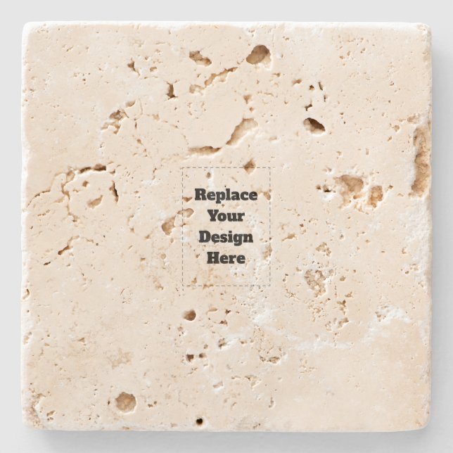Posavasos De Piedra Create Your Own white  (Anverso)