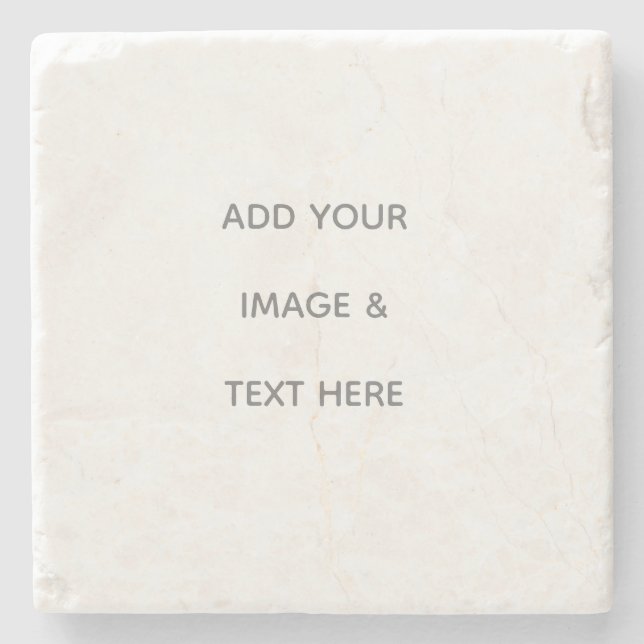 Posavasos De Piedra Create Your Own white  (Anverso)