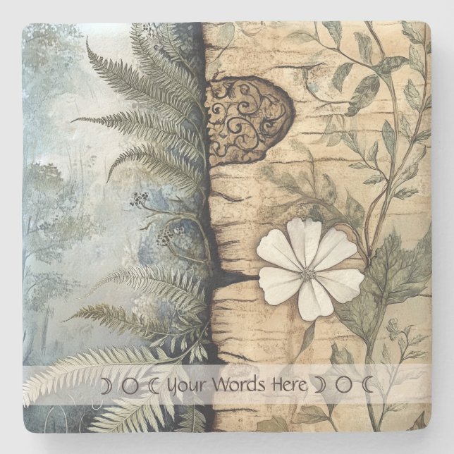 Posavasos De Piedra Create Your Own Wildflower Botanical (Anverso)