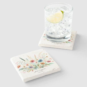 Posavasos De Piedra Crecer en gracia floral