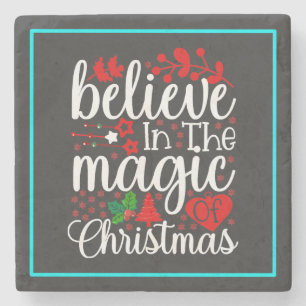 Posavasos De Piedra Creer en la magia de los Navidades-84604
