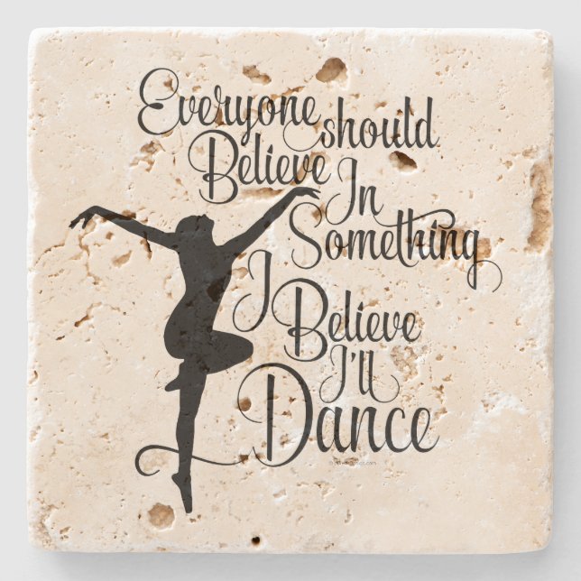 Posavasos De Piedra Creo que bailaré (Anverso)