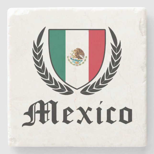 Posavasos De Piedra Crest de México (Anverso)