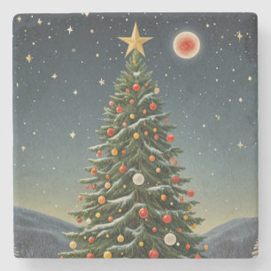 Posavasos De Piedra Crimson Noel