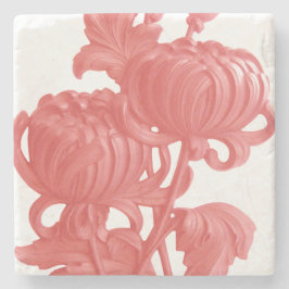 Posavasos De Piedra Crisantemo rosa