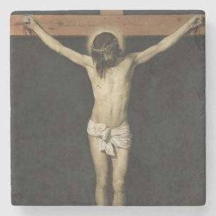 Posavasos De Piedra Cristo crucificado en la cruz (fe) (Velázquez)