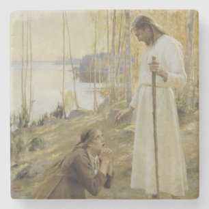 Posavasos De Piedra Cristo y María Magdalena en el campo finlandés