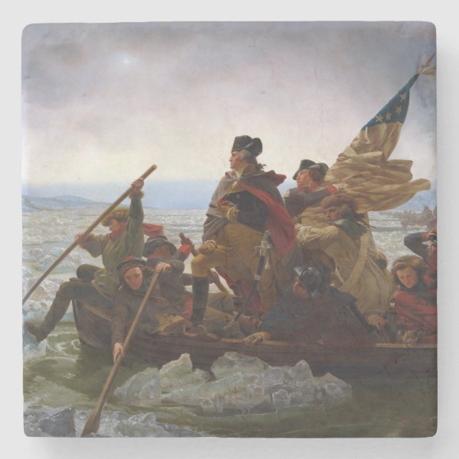 Posavasos De Piedra Crossing Delaware 1776: General George Washington (Anverso)