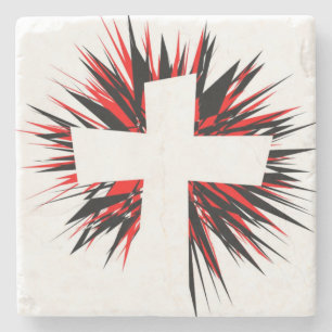 POSAVASOS DE PIEDRA CRUZ DE LA ESTRELLA BLANCA