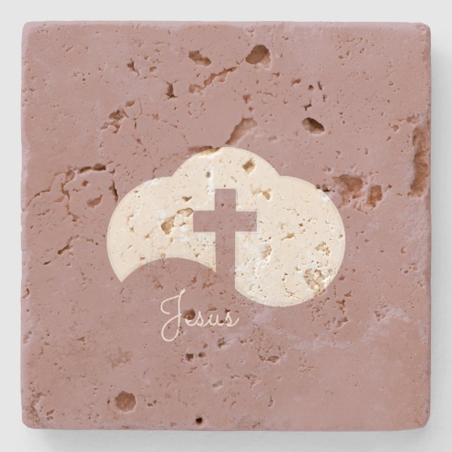 Posavasos De Piedra Cruz de Nube (Anverso)
