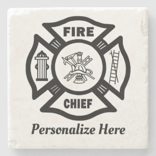 Posavasos De Piedra Cruz Maltesa Jefe de Fuego